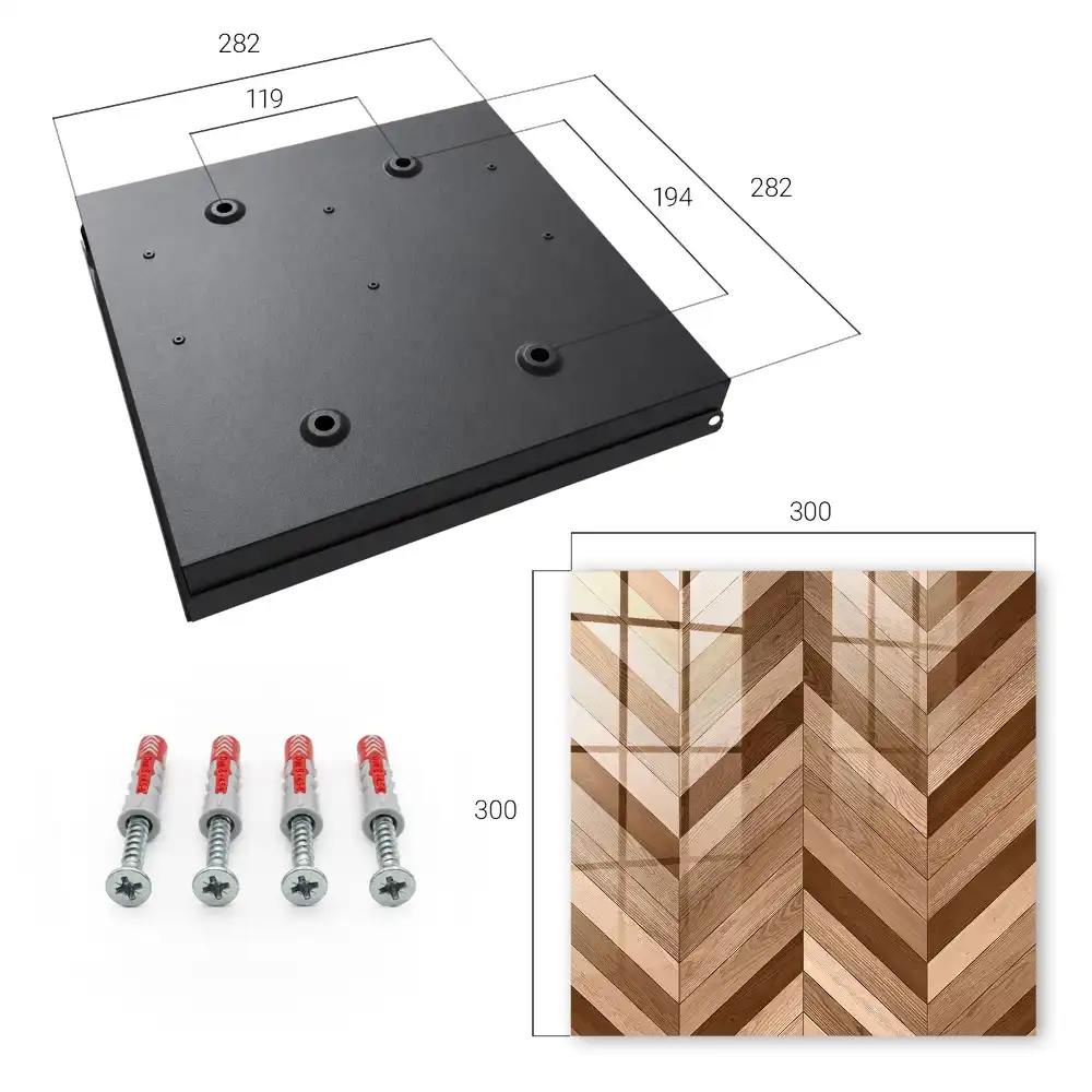 Dulap pentru chei cu design din lemn cu model în spic de hering