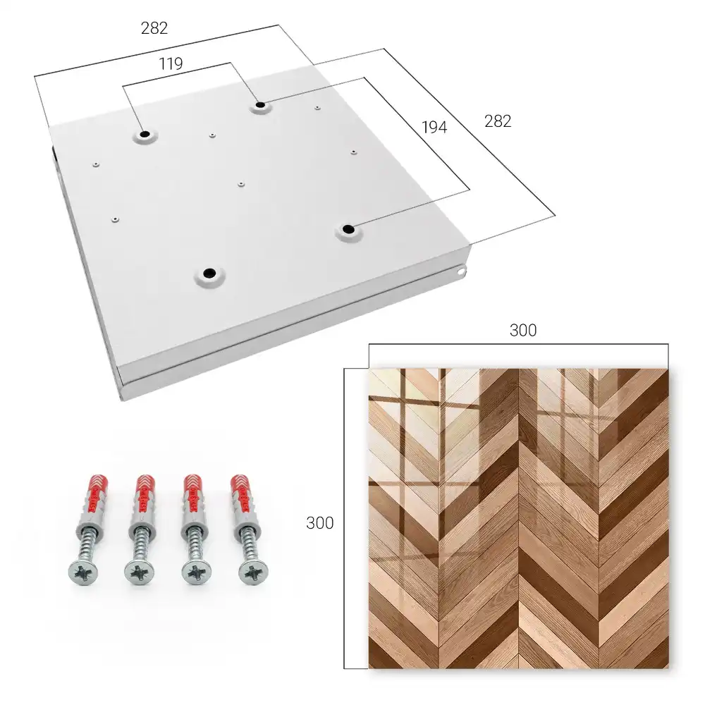 Dulap pentru chei cu design din lemn cu model în spic de hering
