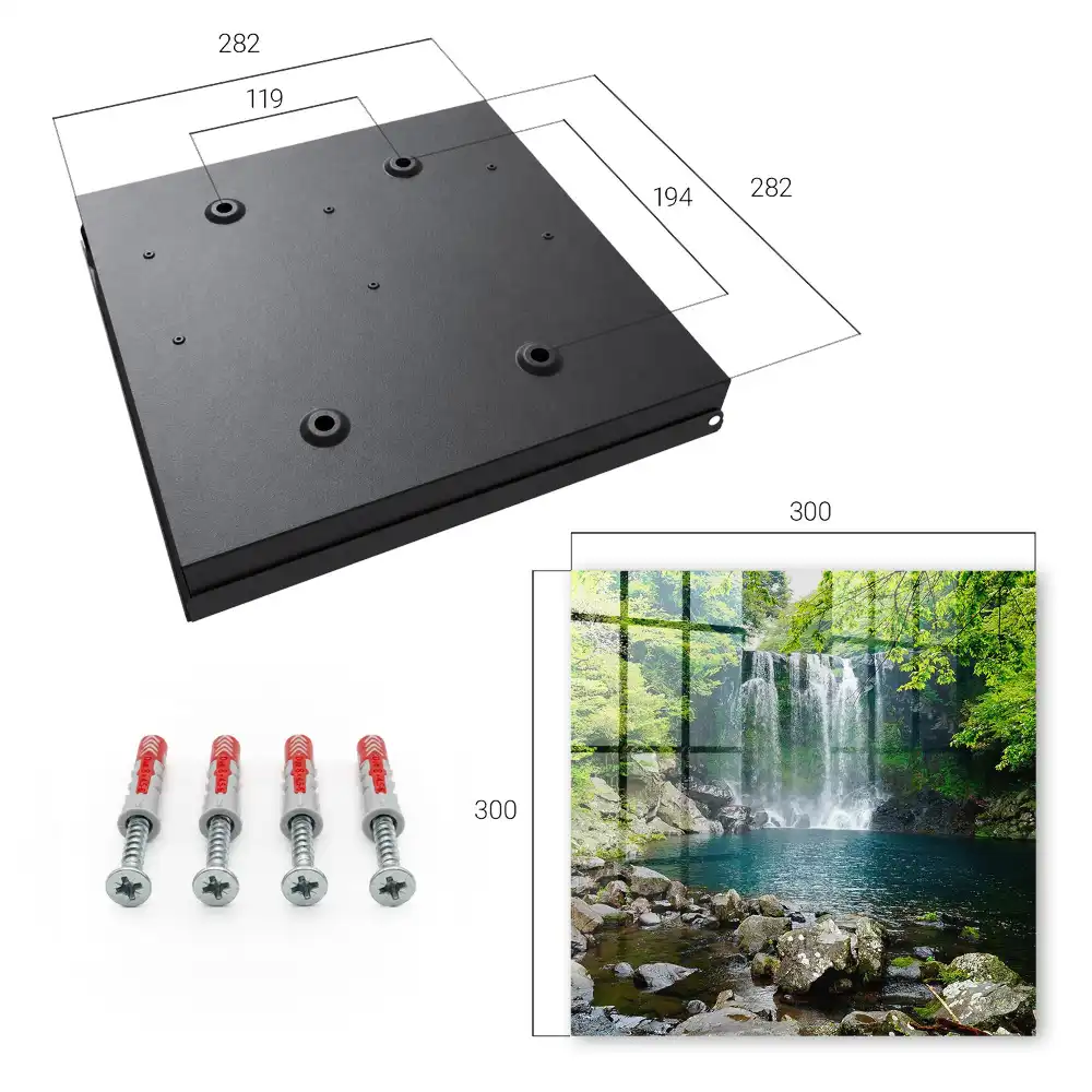 Casetă pentru chei cu design de cascadă și peisaj verde armonios