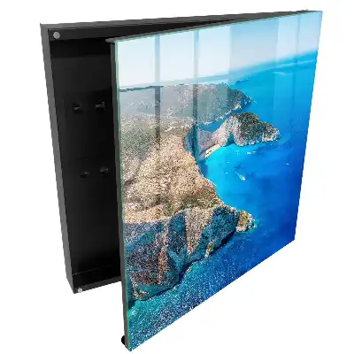 Dulap pentru chei cu model vedere a stâncii deasupra mării azurii