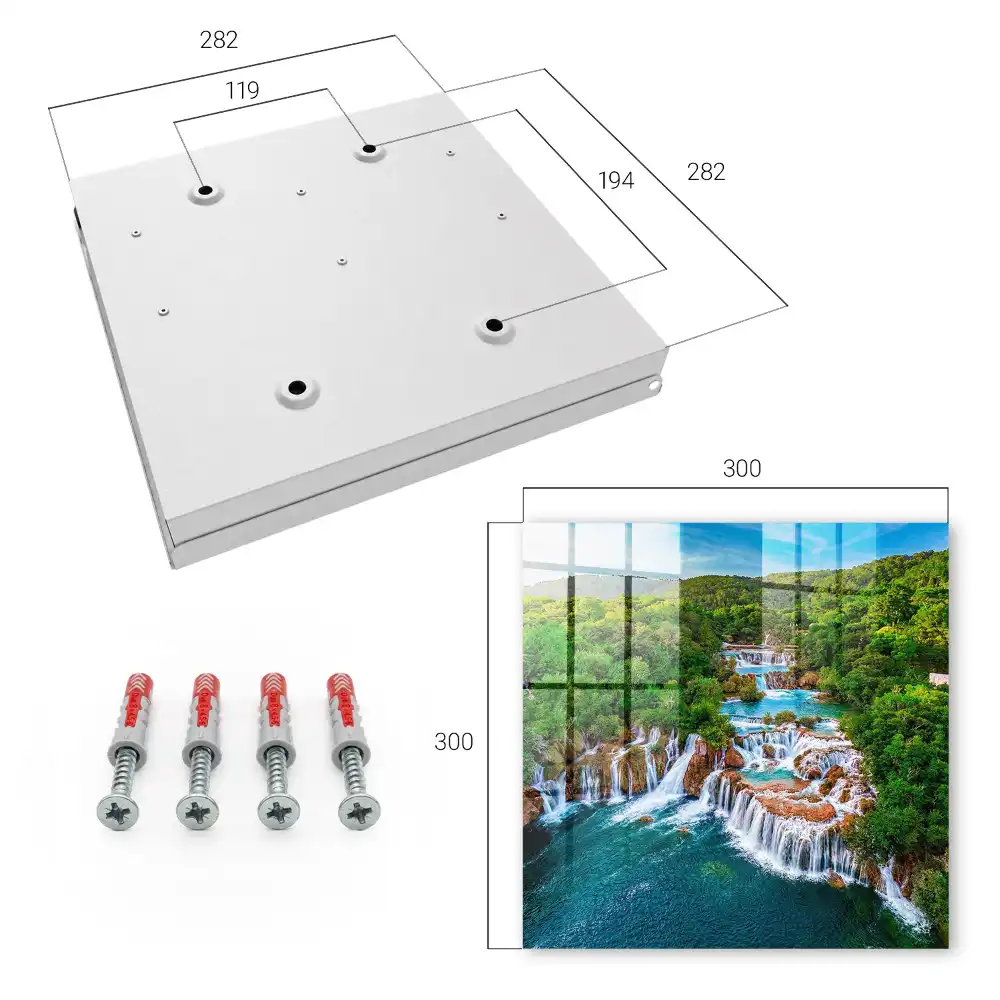 Casetă pentru chei cu design de cascadă și plante verzi