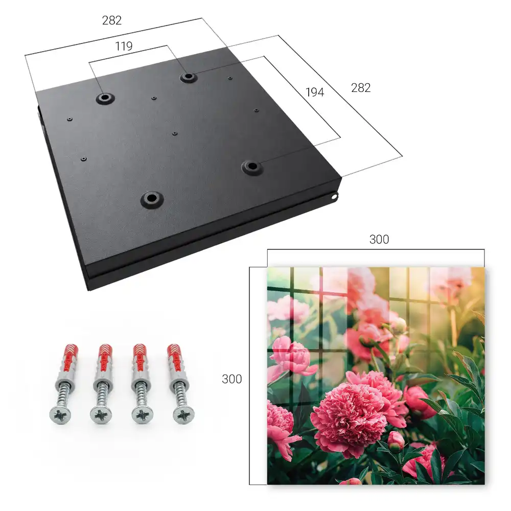 Dulapior pentru chei cu design floral roz într-un cadru natural