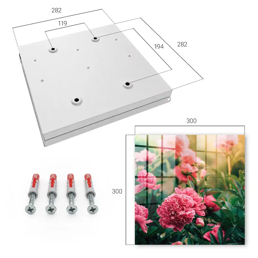 Dulapior pentru chei cu design floral roz într-un cadru natural
