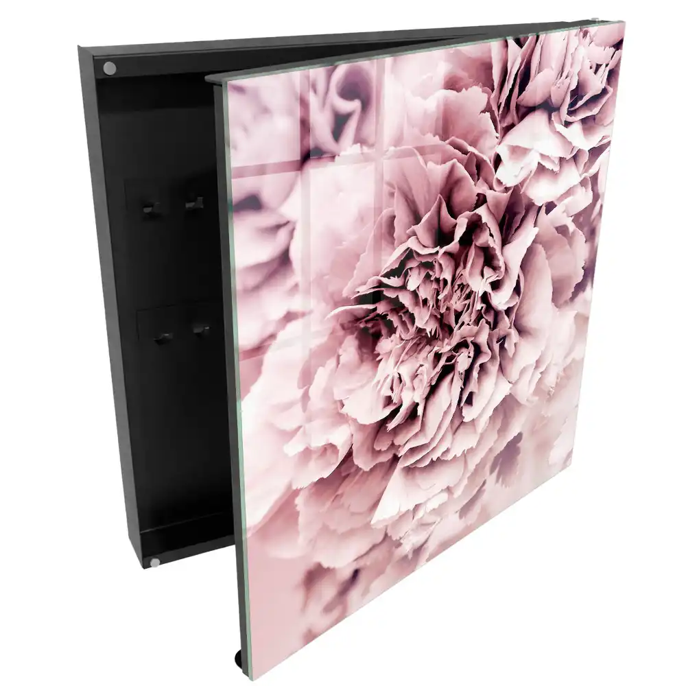 Dulapior pentru chei cu design floral roz delicat