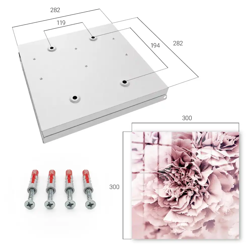 Dulapior pentru chei cu design floral roz delicat