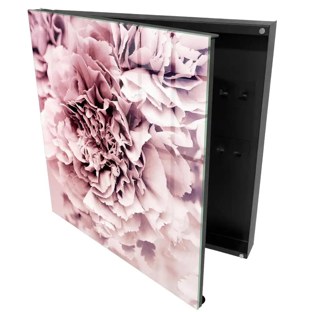 Dulapior pentru chei cu design floral roz delicat