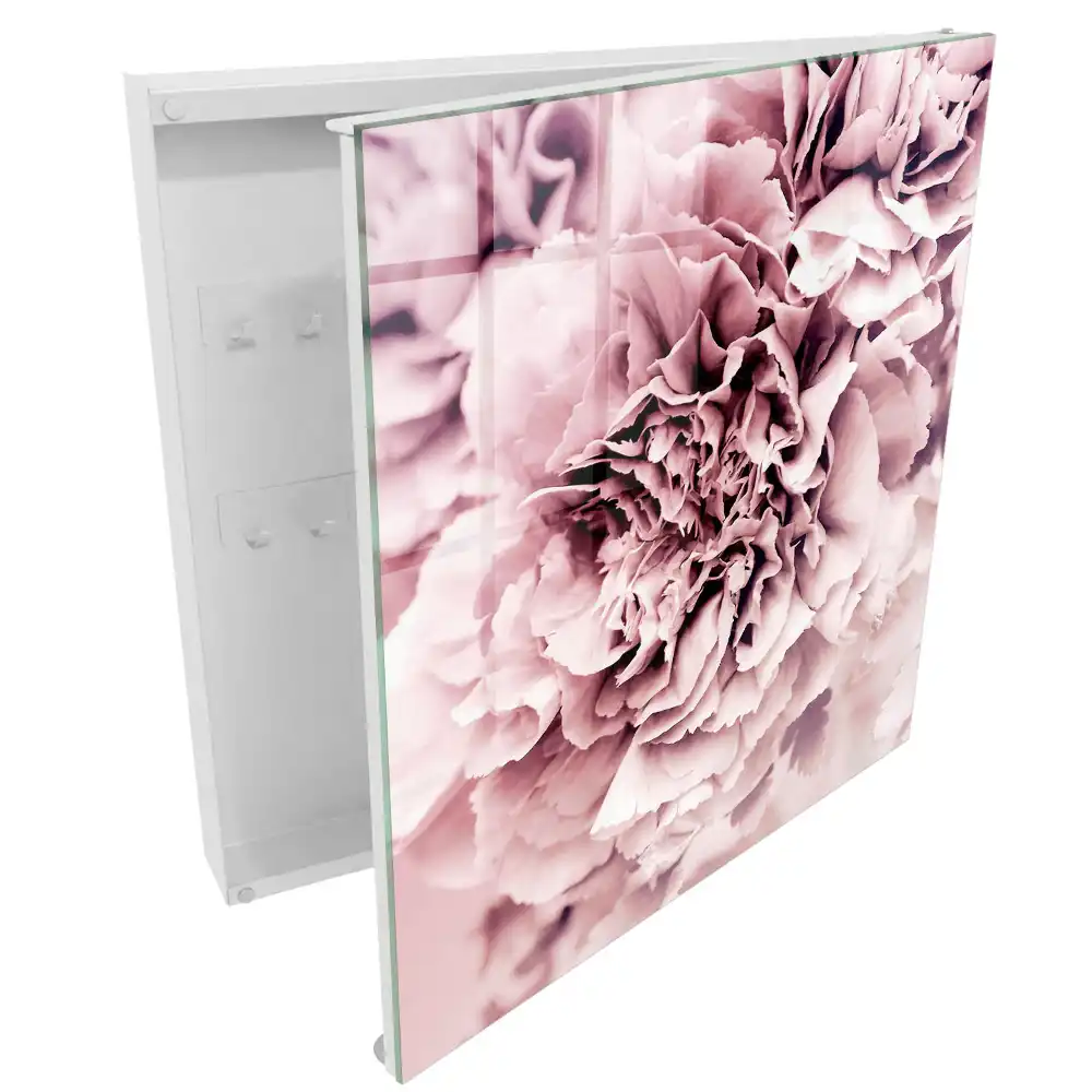 Dulapior pentru chei cu design floral roz delicat