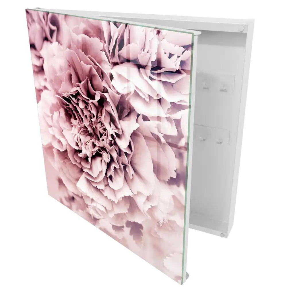 Dulapior pentru chei cu design floral roz delicat