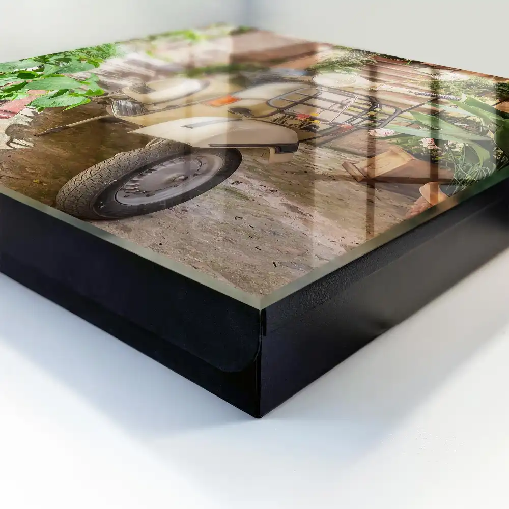 Casetă de chei pentru scuter clasic de stradă cu design verde