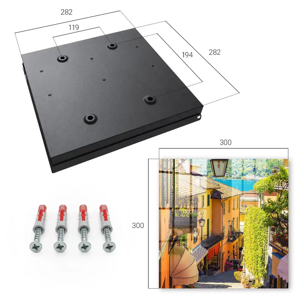 Dulapior pentru chei cu design de stradă fermecătoare și case colorate