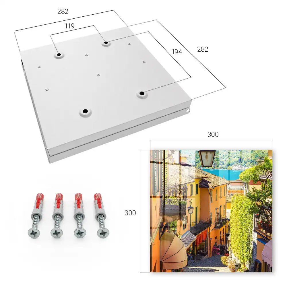 Dulapior pentru chei cu design de stradă fermecătoare și case colorate