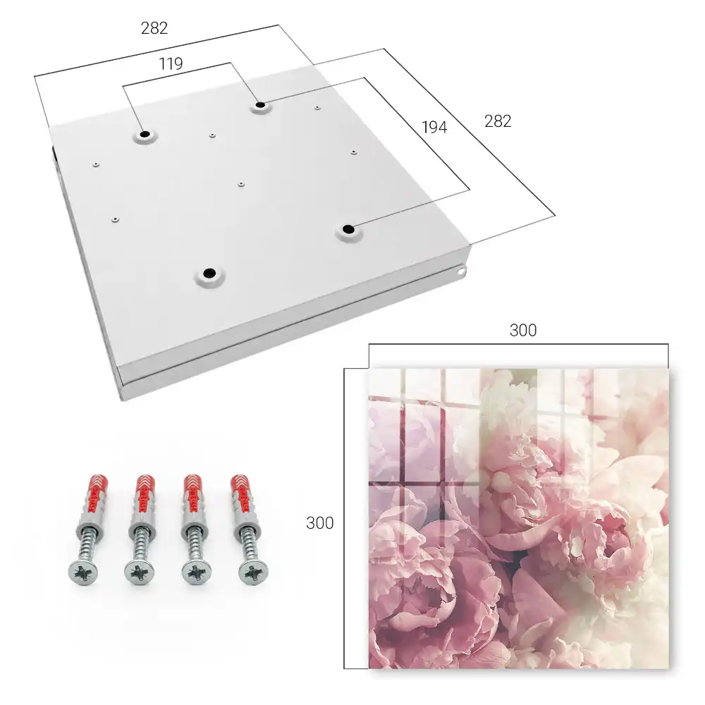 Dulapior pentru chei cu model floral în nuanțe de roz și crem