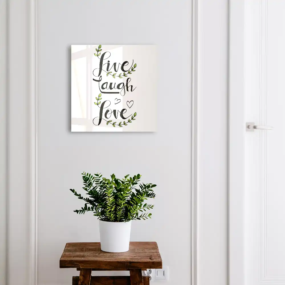 Dulapior pentru chei cu mesaje inspiraționale și design cu plante verzi