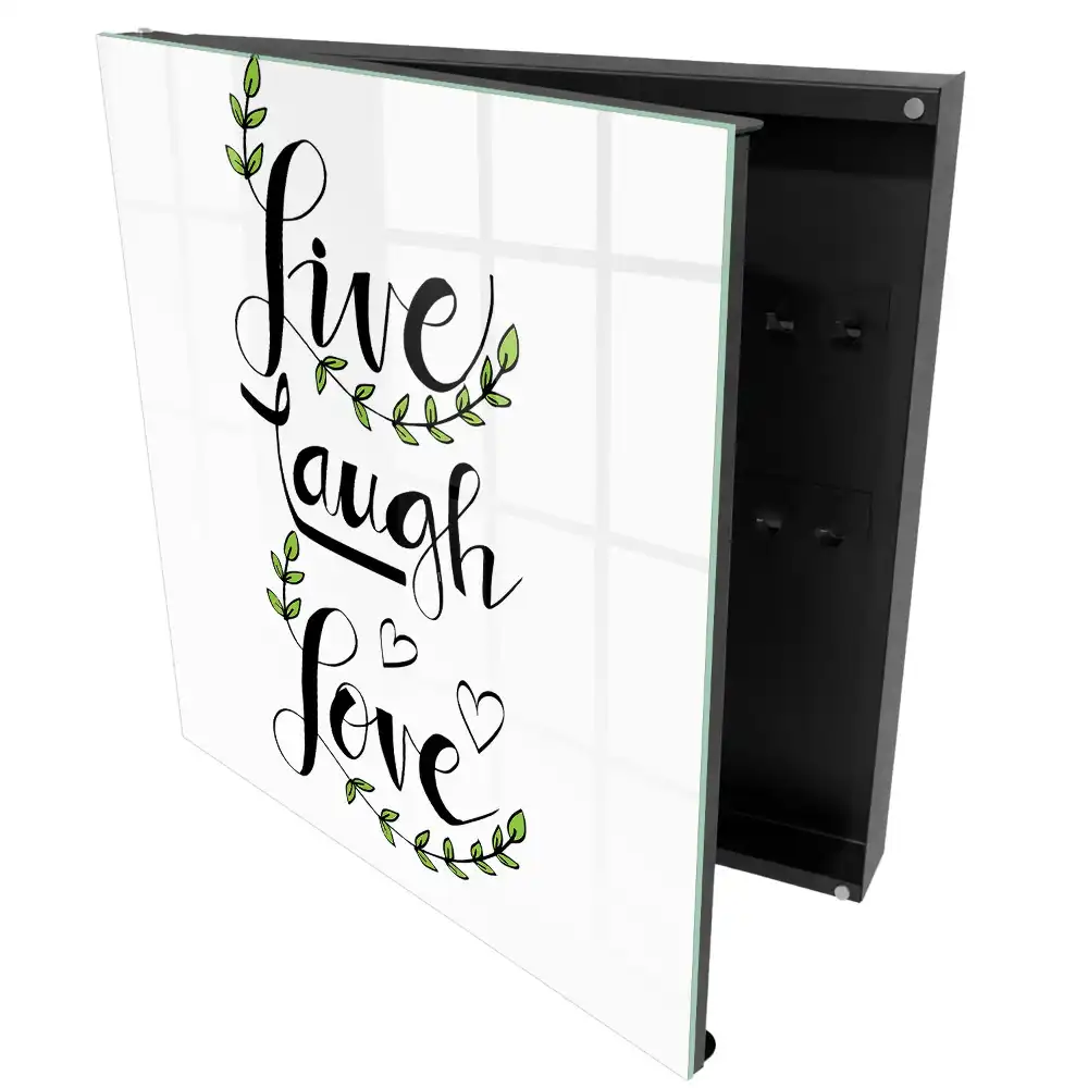 Dulapior pentru chei cu mesaje inspiraționale și design cu plante verzi