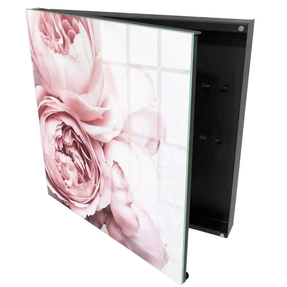 Dulapior pentru chei cu design floral roz elegant