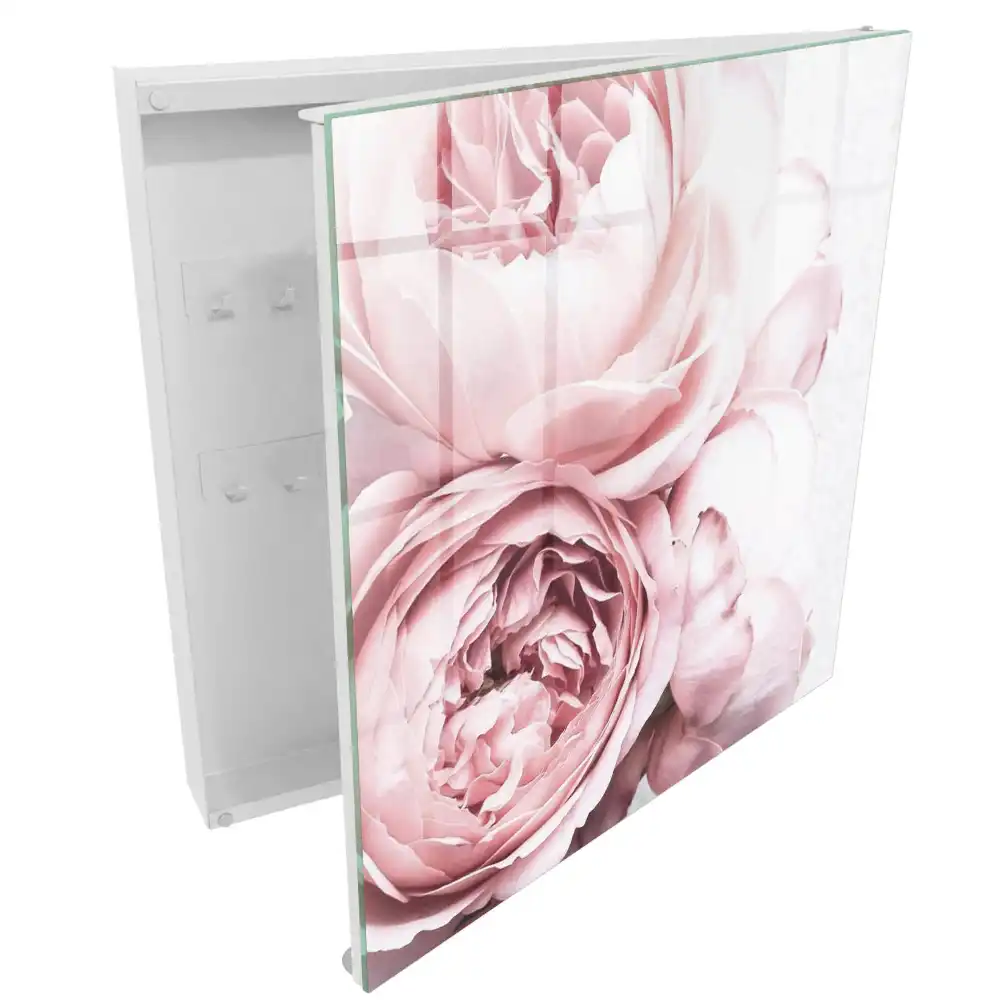Dulapior pentru chei cu design floral roz elegant