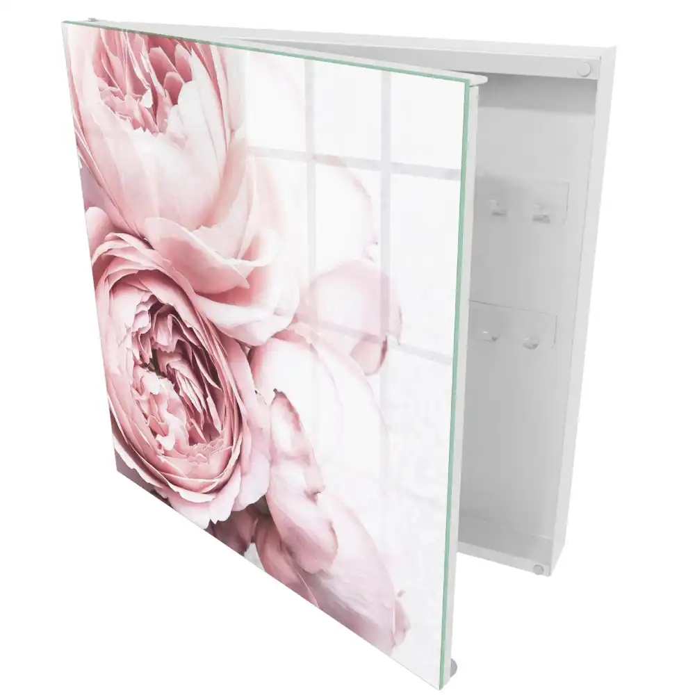 Dulapior pentru chei cu design floral roz elegant