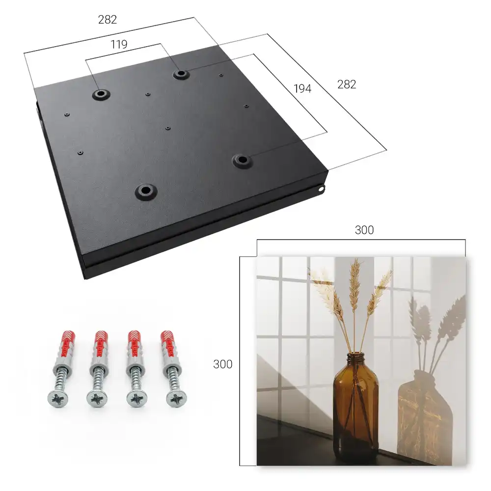 Dulapior pentru chei din sticlă cu design minimalist