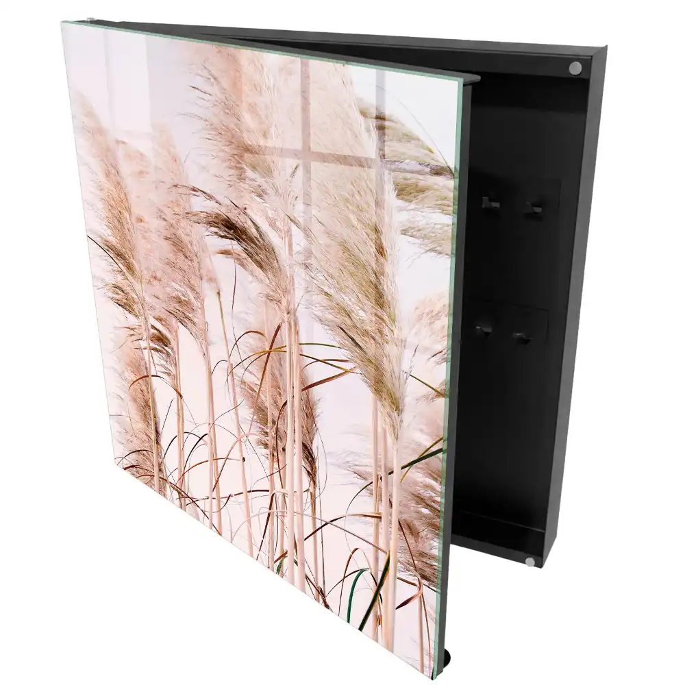 Dulap pentru chei cu design floral în lumină caldă