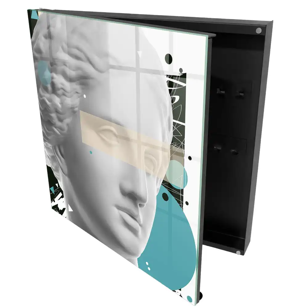 Suport de perete pentru chei cu design geometric elegant