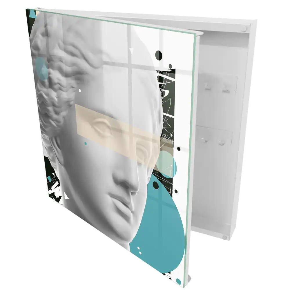 Suport de perete pentru chei cu design geometric elegant