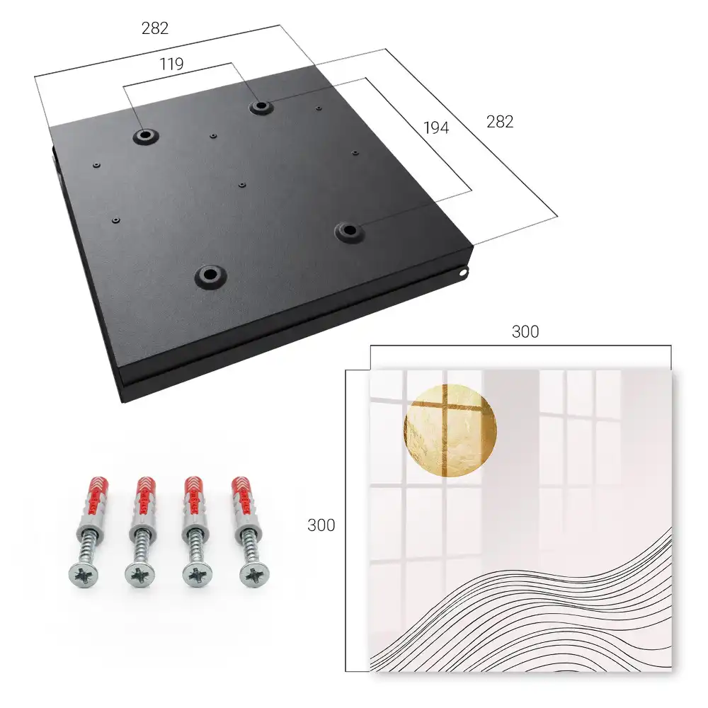 Casetă pentru chei cu design minimalist și cerc decorativ călduros pe fundal deschis