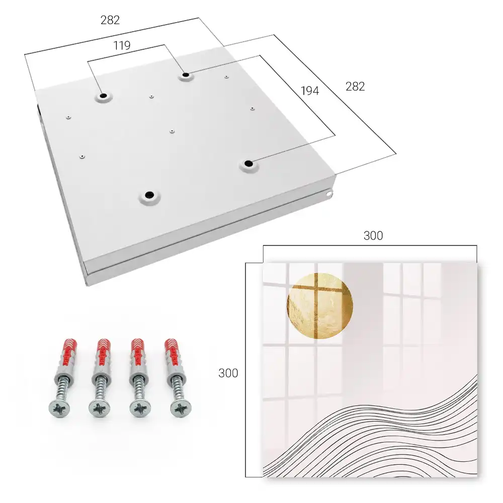 Casetă pentru chei cu design minimalist și cerc decorativ călduros pe fundal deschis