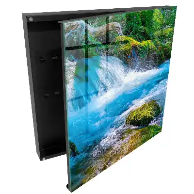Casetă pentru chei cu design de cascadă pitorească în verdeață