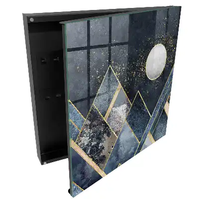 Casetă de chei cu modele geometrice și efect de adâncime