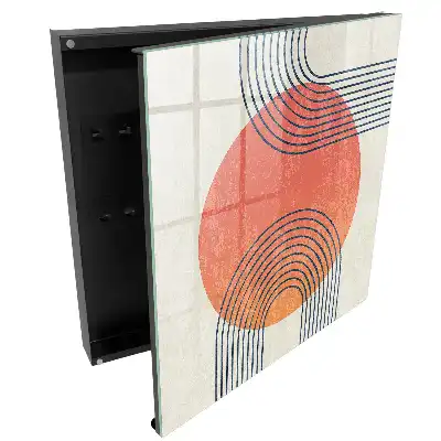 Dulapior pentru chei cu motiv geometric și design unic