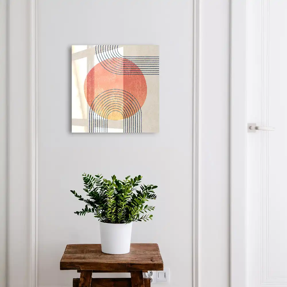 Dulapior pentru chei cu motiv geometric și design unic