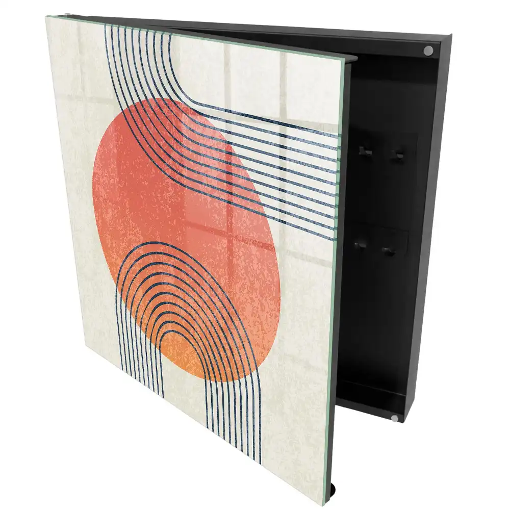 Dulapior pentru chei cu motiv geometric și design unic