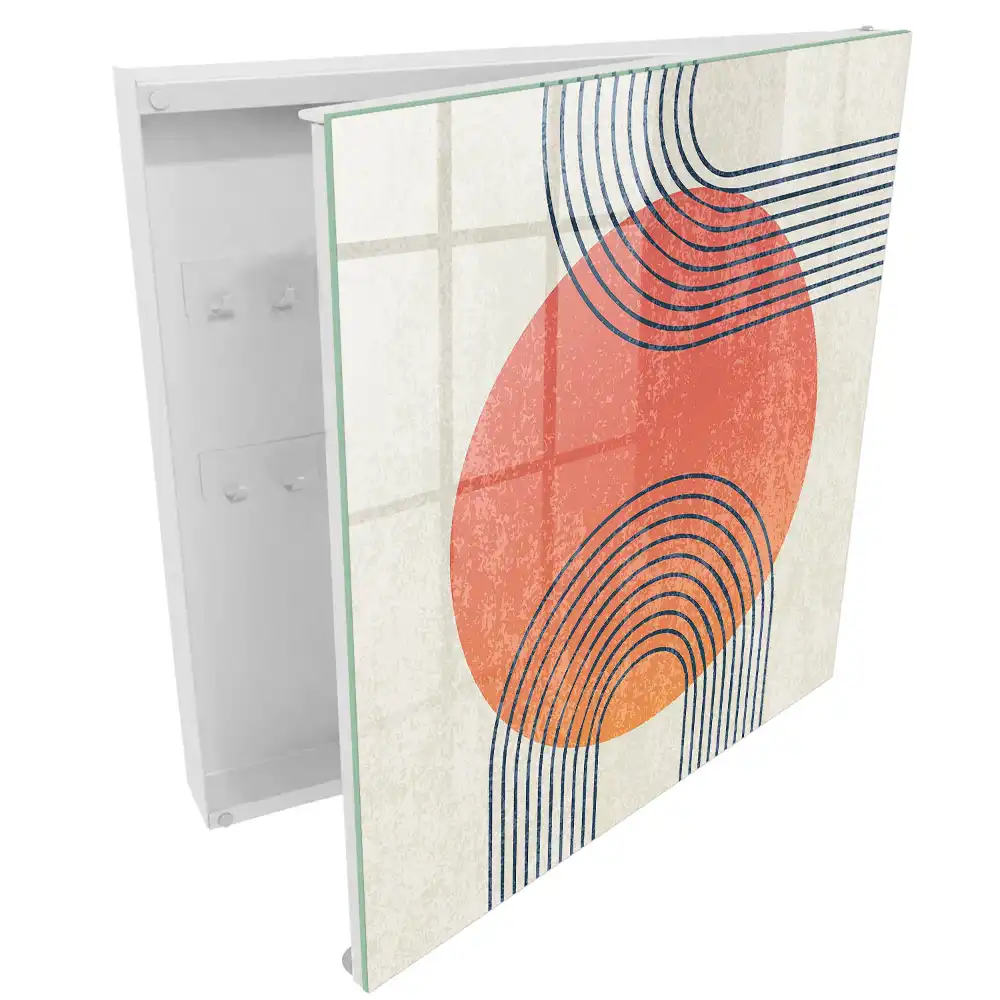 Dulapior pentru chei cu motiv geometric și design unic
