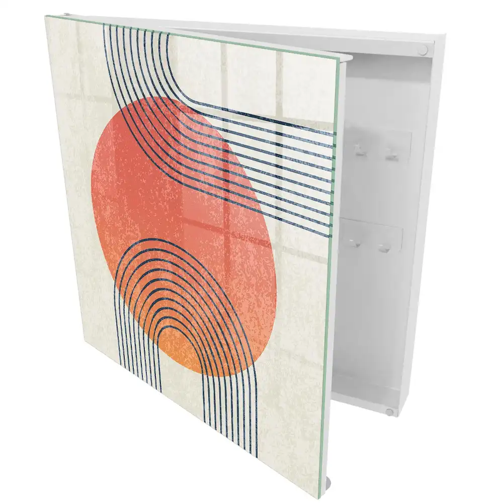 Dulapior pentru chei cu motiv geometric și design unic