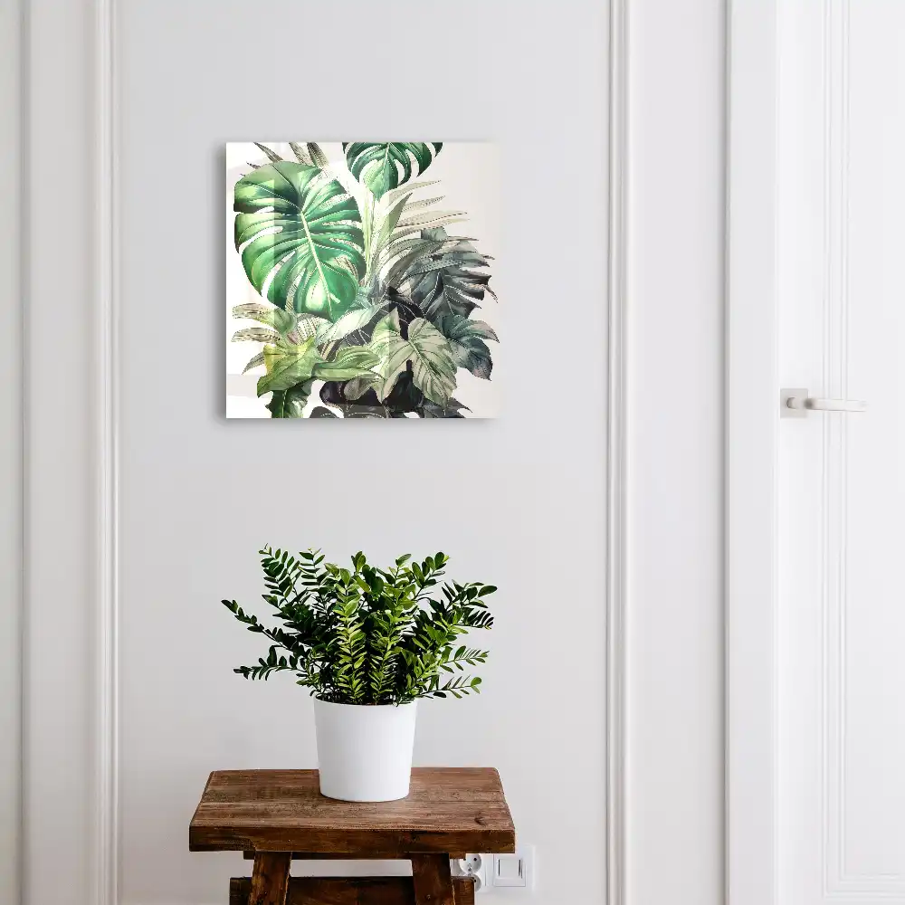 Dulapior pentru chei cu model decorativ de frunze verzi