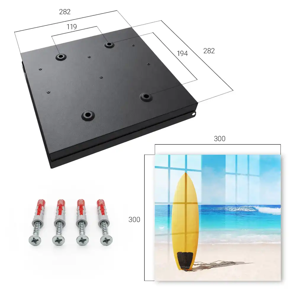 Casetă pentru chei cu design de plajă, ocean turcoaz și cer albastru