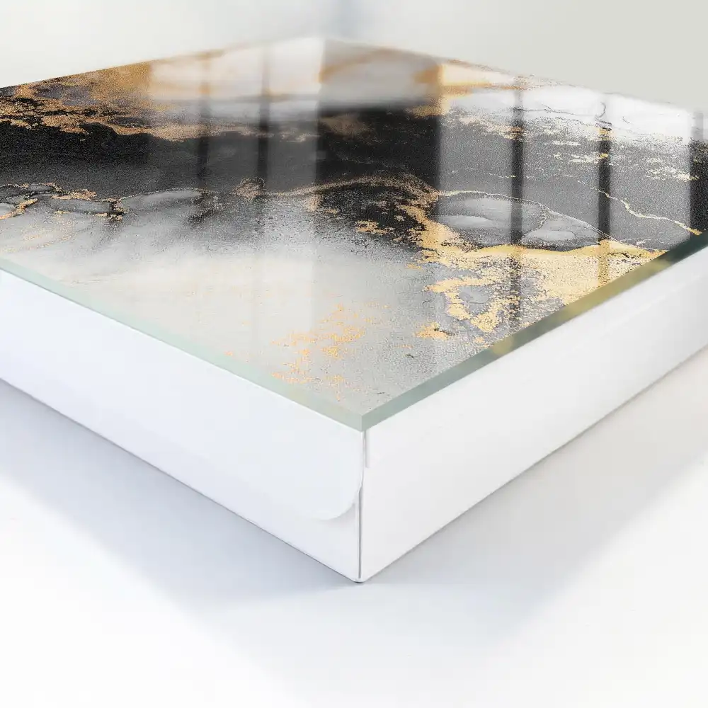 Casetă pentru chei cu design abstract în nuanțe de negru și gri