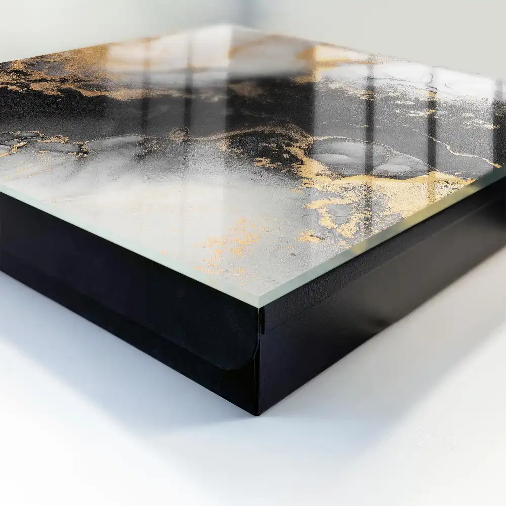 Casetă pentru chei cu design abstract în nuanțe de negru și gri