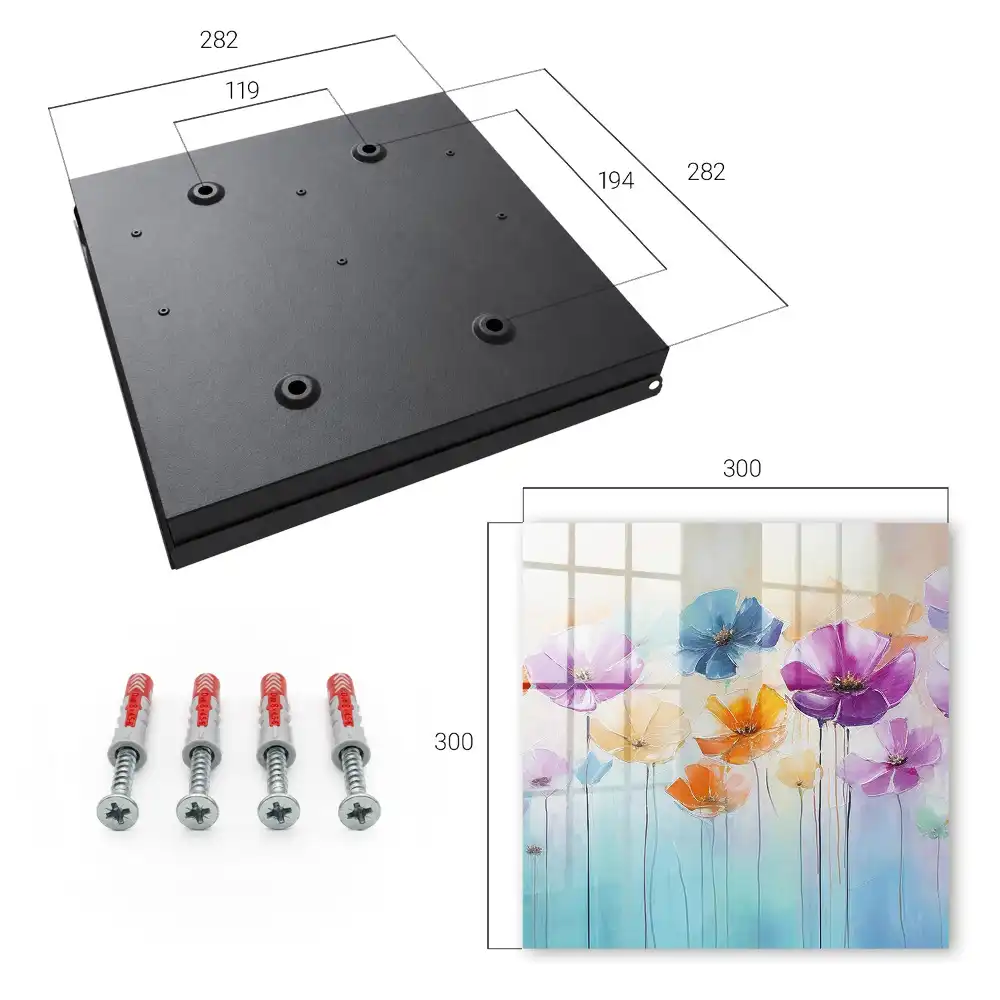 Dulapior pentru chei cu model floral și fundal colorat
