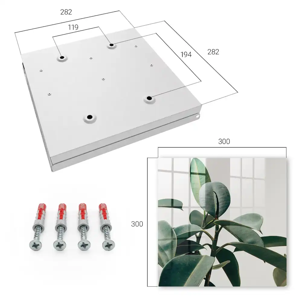 Dulapior pentru chei cu model cu frunze verzi de ficus pe fundal deschis