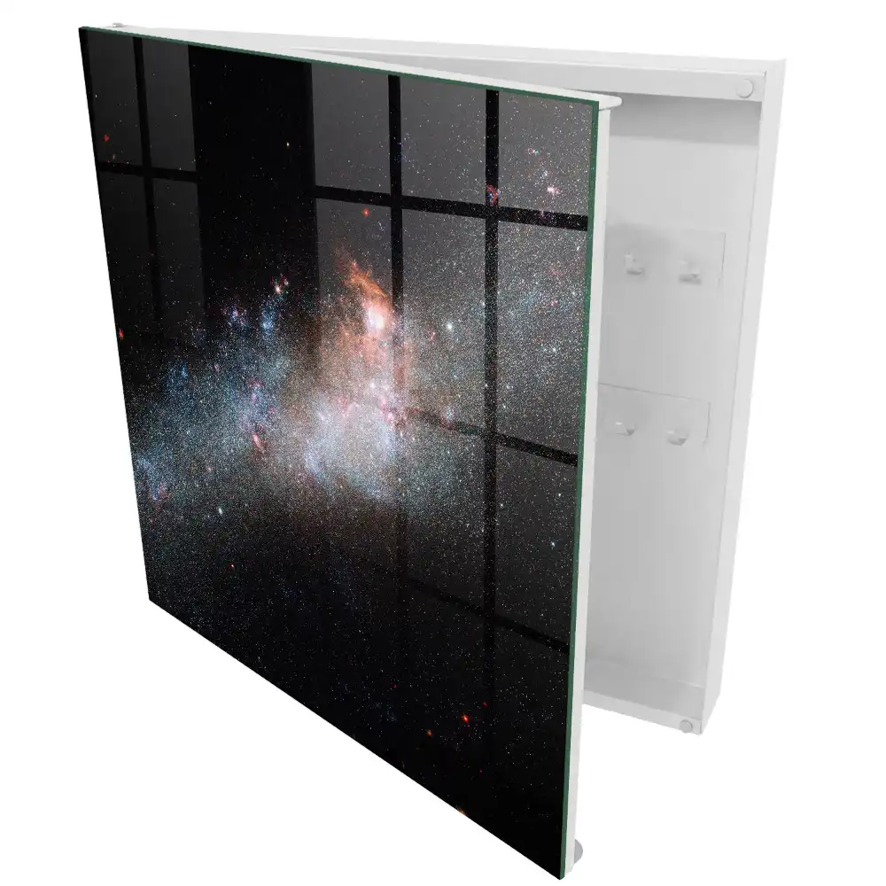 Cutie pentru chei cu design de stele în spațiu