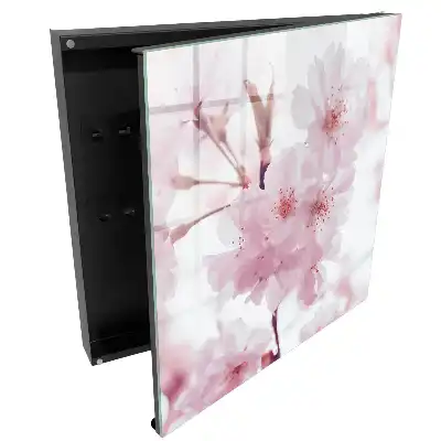 Dulapior pentru chei cu model decorativ de flori roz