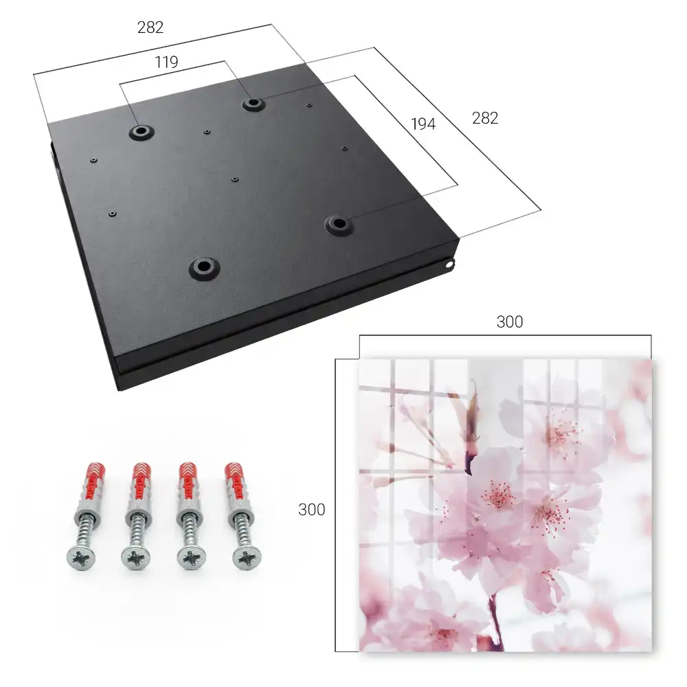 Dulapior pentru chei cu model decorativ de flori roz