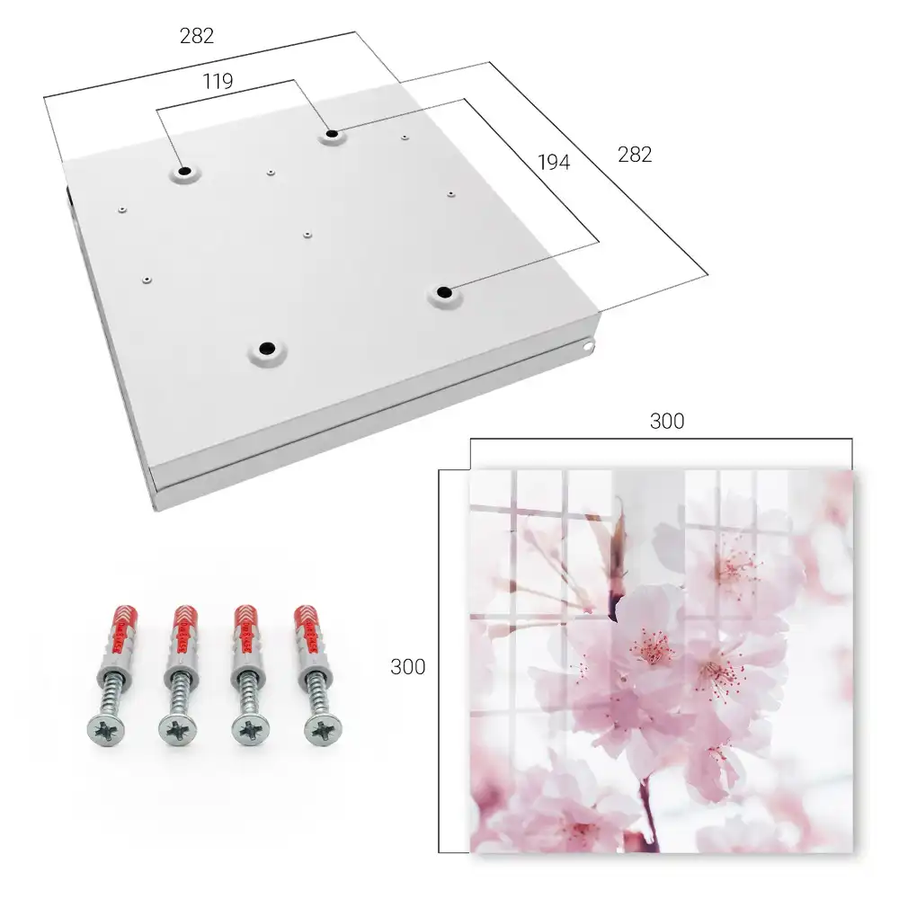 Dulapior pentru chei cu model decorativ de flori roz
