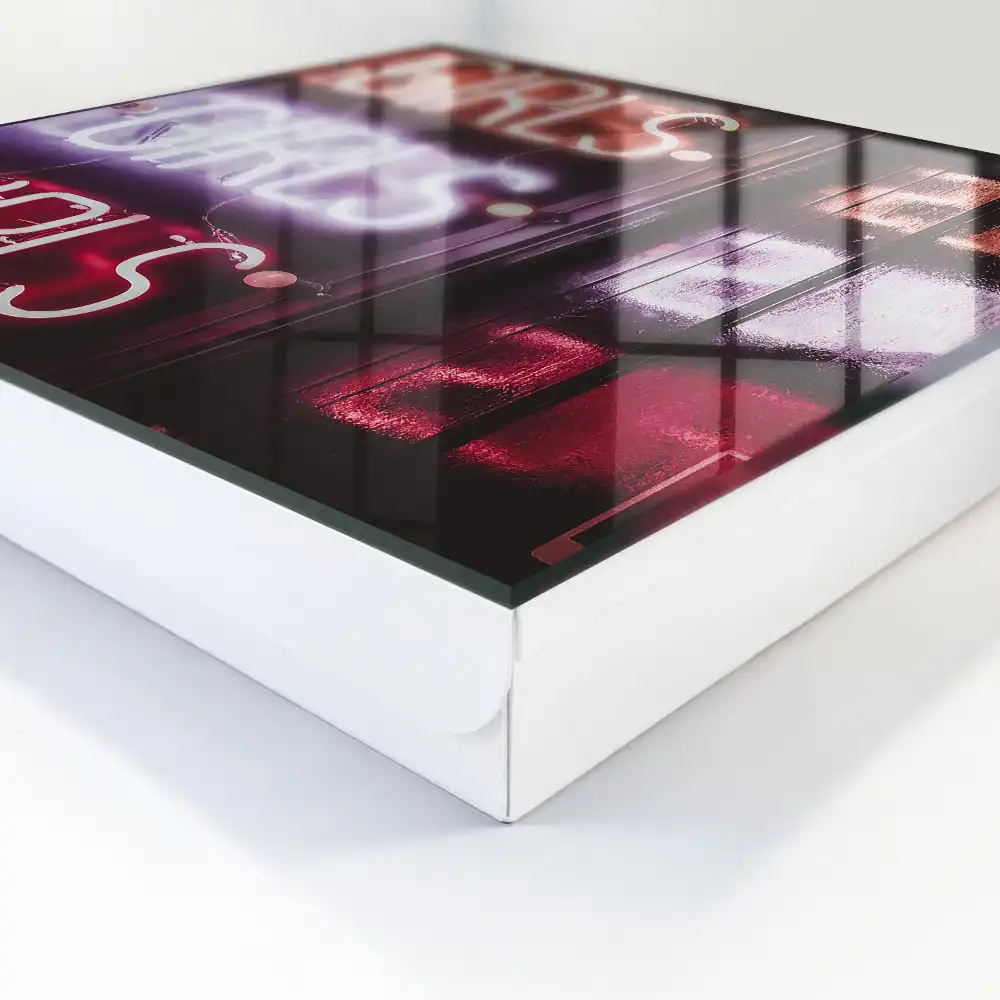 Dulap cu suport pentru chei cu design neon stil oraș nocturn