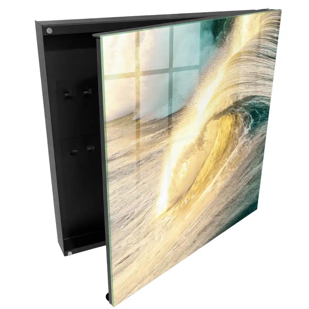 Dulapior pentru chei cu design valuri oceanice la soare
