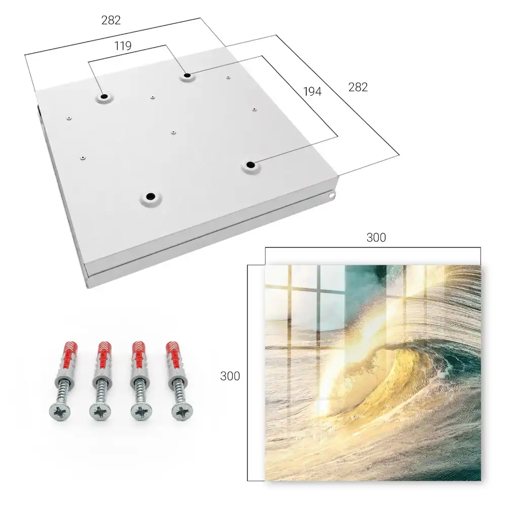 Dulapior pentru chei cu design valuri oceanice la soare