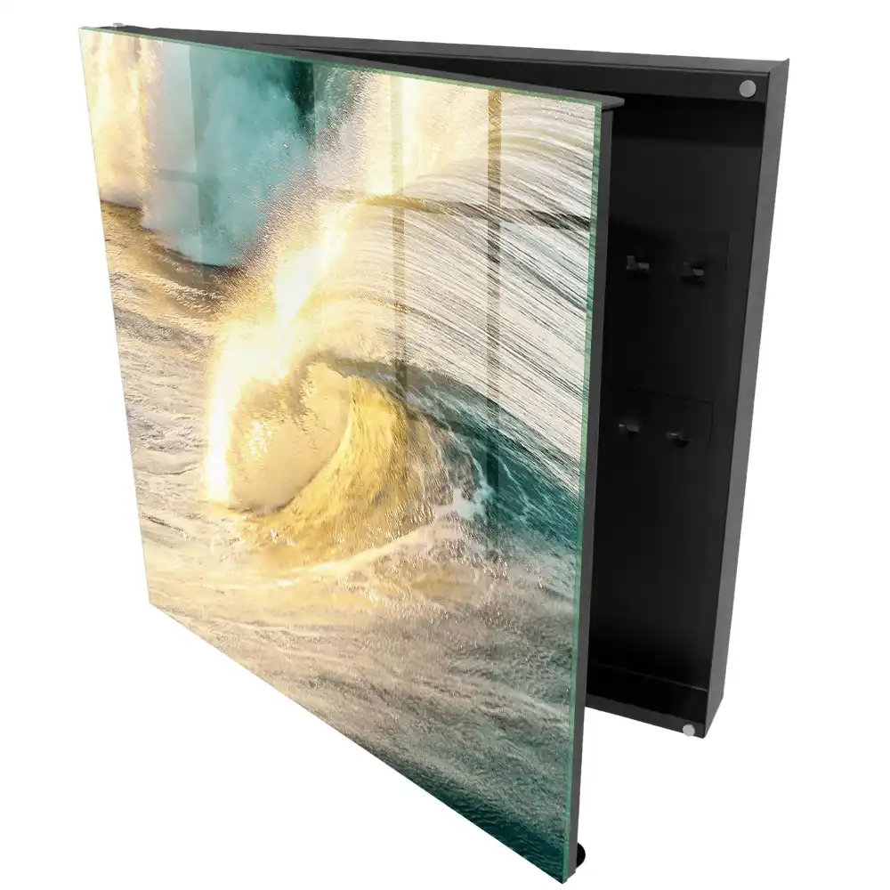 Dulapior pentru chei cu design valuri oceanice la soare