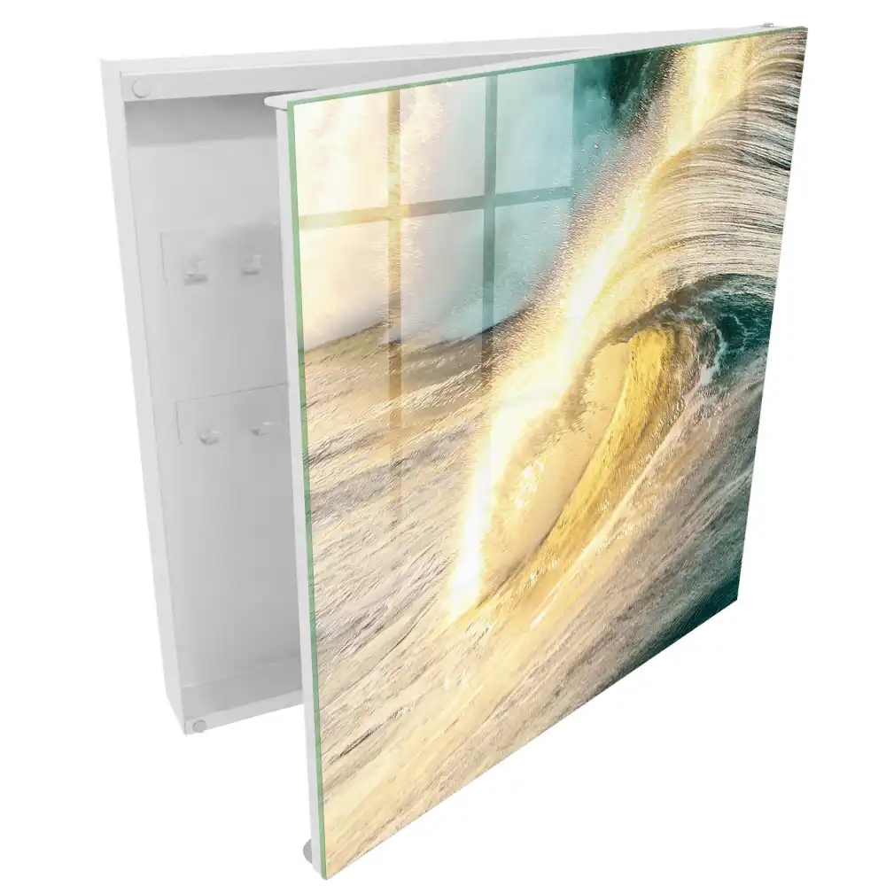 Dulapior pentru chei cu design valuri oceanice la soare