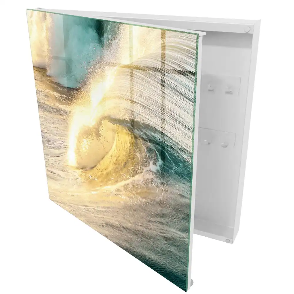 Dulapior pentru chei cu design valuri oceanice la soare